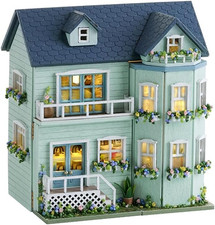 DIY Miniature House Kit Wooden Craft Gift for Adult-Warm Manor