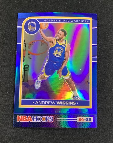 2024-25 Panini NBA Hoops Andrew Wiggins Blue Premium Prizm /49 Warriors #59