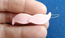 Vintage 1960's 60's Light Pink Tear Drop Style Plastic Hair Barrette 18-AG