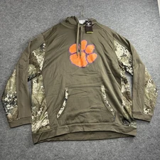 Clemson Tigers Paw Hoodie Men's 2XL Camo Performance Pullover Orange NCAA