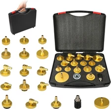 OURANTOOLS Brake Bleeder Kit - 17PCS Master Cylinder Bleeding Kit Tool with Q...