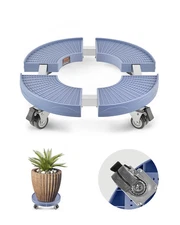 VEVOR Round Trash Can Dolly 15-22.8 in Adjustable Plastic Bin Dolly 400lbs Heavy