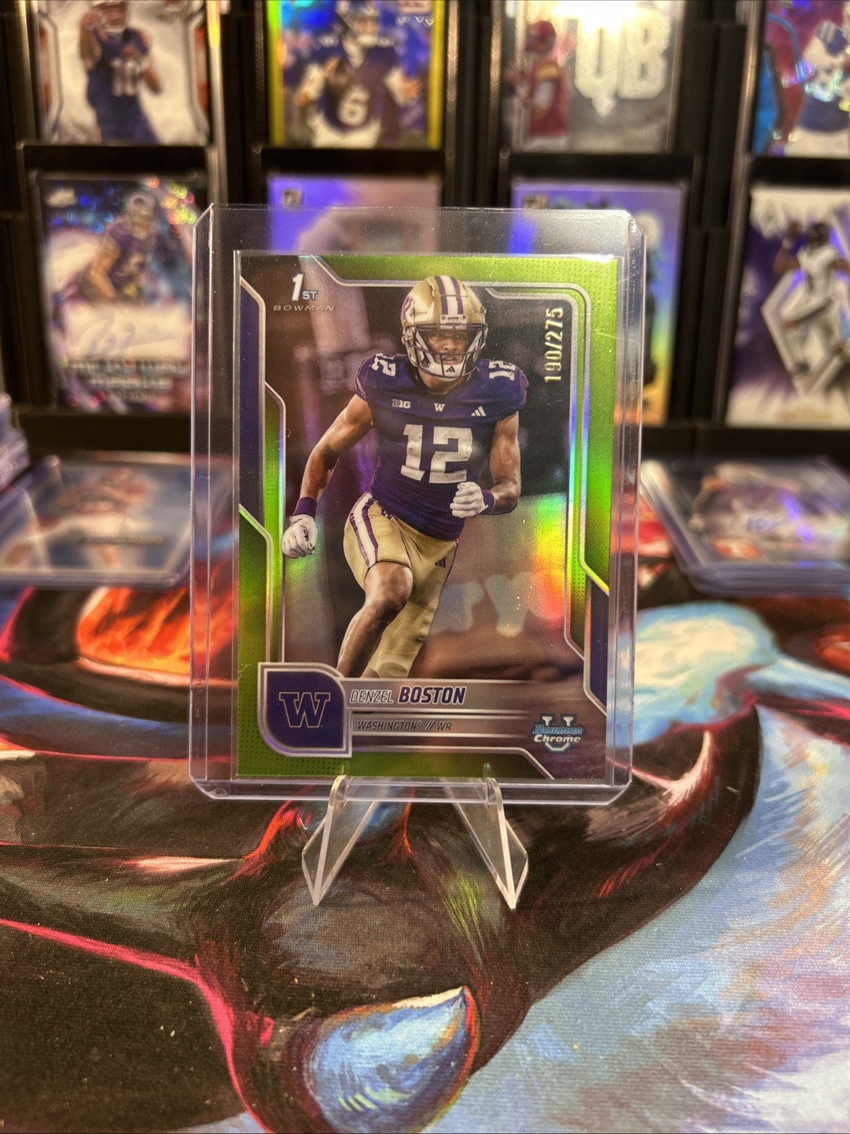 2025 Bowman University Chrome - Denzel Boston #34 Lime Green Refractor /275 (RC)