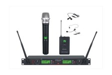 GTDaudio 2x800 Channel UHF Diversity Wireless Hand-held/Lavaliere/Headset Mic...