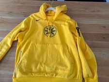 Mens Large Nike NBA City Edition Hoodie Golden State Warriors Yellow Hoodie