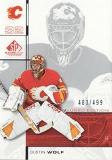 2023-24 SP Game Used Hockey '01 Retro Rookie Crossover #RC-5 Dustin Wolf /499