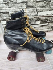 Patines Chicago Hyde de colección de cuero negro para mujer talla 11 para hombre talla 9