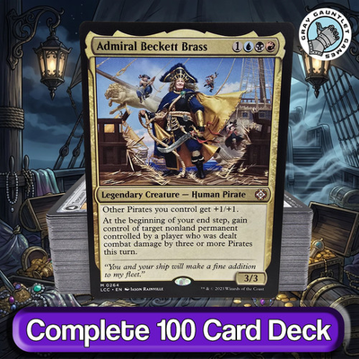 #ad Admiral Beckett Brass COMMANDER DECK Pirates Treasure Theft MTG Custom EDH Magic $64.99