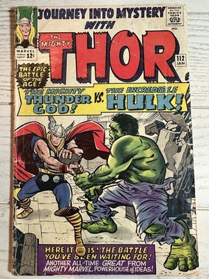 Journey Into Mystery #112 1965 Thor vs Hulk Classic Kirby Cover