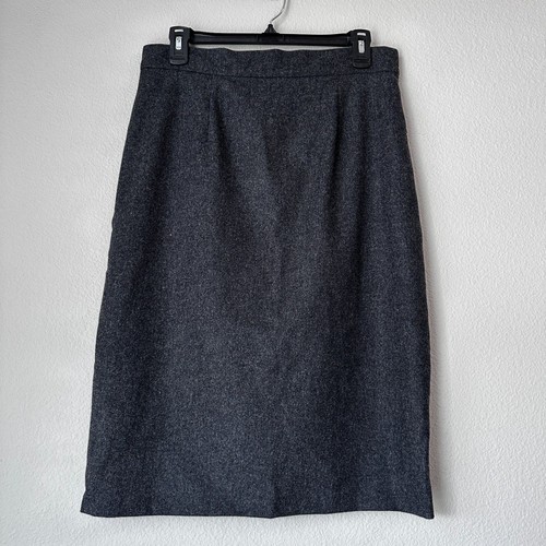 Gianfranco Ferré, VIntage Gianfranco Ferre Women's Pencil Skirt 100% Wool Gray Workwear Size 14