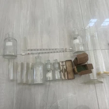 Wheaton Tekk Kimax Glass Cylinder Bottle Lot Lab Science 16 Pc. Set Vintage USA