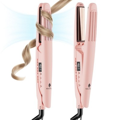 MiroPure 360° Airflow Styler Curling Iron, Titanium 1 Count (Pack of 1), Pink 