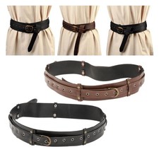 Medieval Belt Faux Leather Costume Props Fashion 120cm Waistband Knight Belt