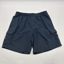 Quiksilver Waterman Collection Cargo Shorts Mens M Blue Pockets Logo .#39116