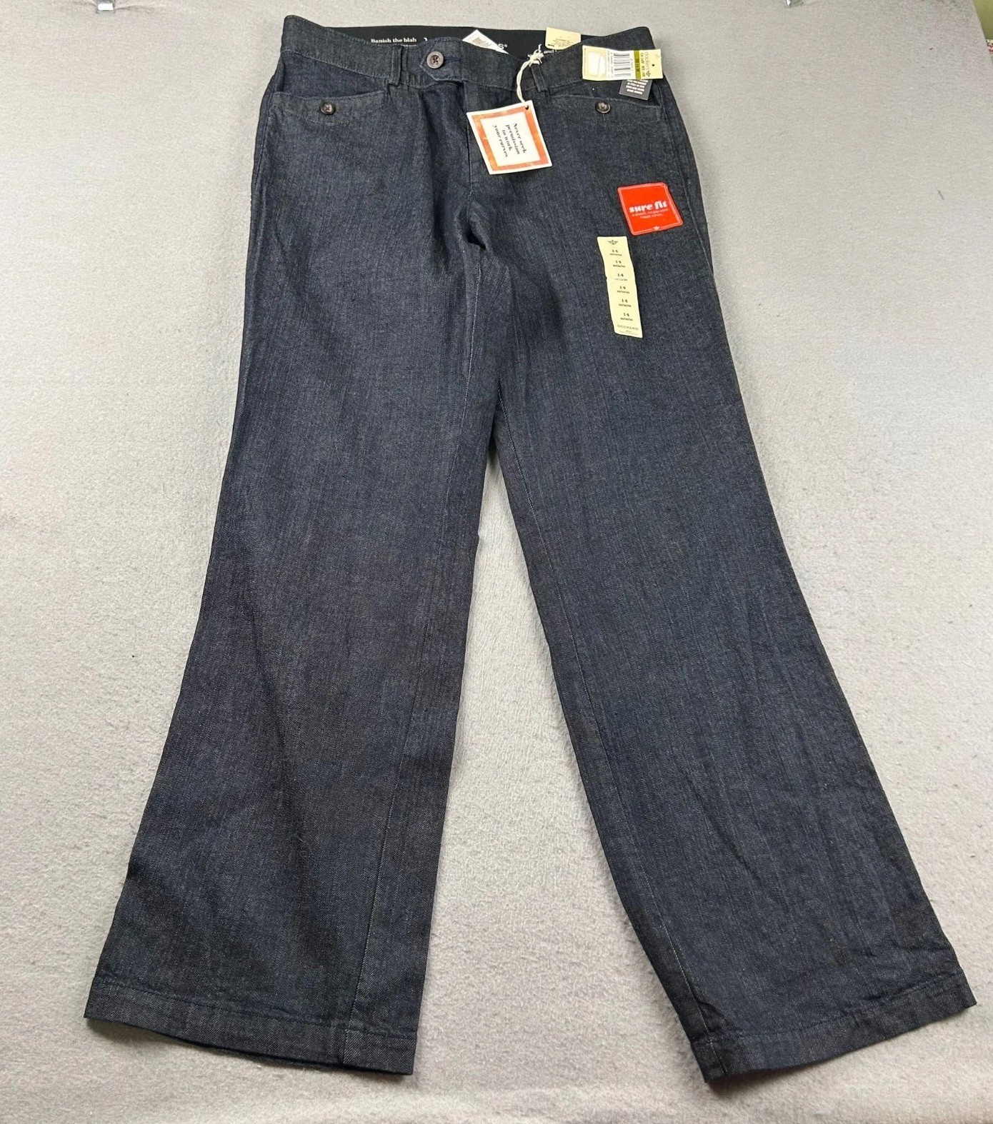Womens 14 Medium Blue Flat Front Addison Trouser Nwt