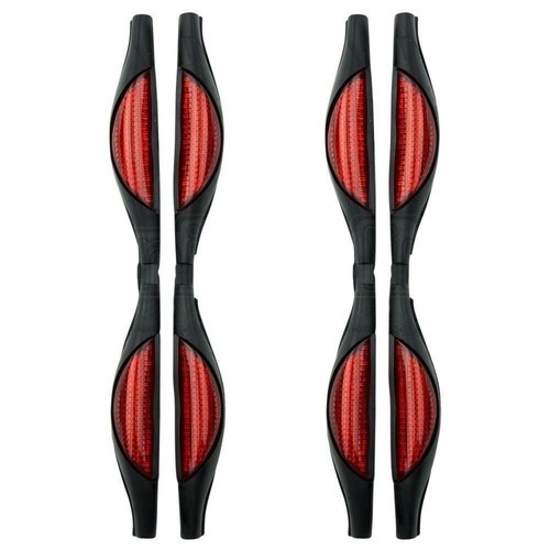 4pcs Voiture Van Bus Camion SUV Porte Bord Protection Bande Rouge Catadioptre - Picture 5 of 9