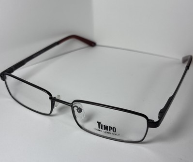 Tempo MM 9016 BR 53-18-140 Brown Metal Full Rim Eyeglasses Frame Demo Lens