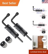 Black 2 Packs 8.5 Inch Heavy Duty Spring Loaded Latch Pin, Sliding Barrel Bol...