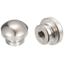 Knurled Thumb Nuts, 2pcs M6 x D19mm x H16mm Carbon Steel Blind Hole Nuts