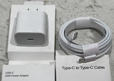 Original USB-C Fast Charger For iPhone 16 15 Pro Max XS & Universal Type C Cable