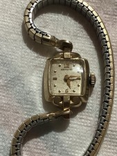 Ladies 14K Gold Hamilton Watch S&W  AS-IS Condition *Not Running*