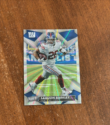 Saquon Barkley 2019 Panini Day Rainbow Spokes #25 Eagles Giants Penn State 1/50