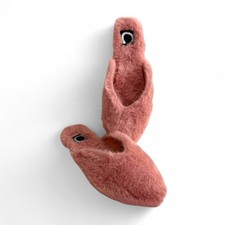 JOURNEE Collection Sundown Mauve Pink Plush Fur Slipper, NEW Size 9