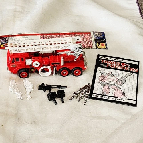 Vintage G1 Transformers INFERNO w/ Accessories-Tech Spec-Instructions