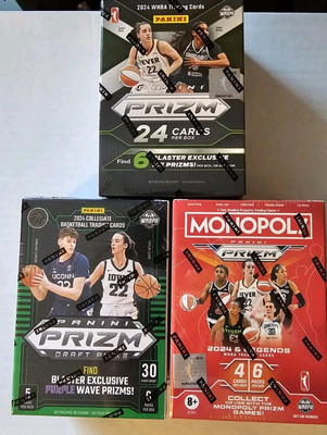 2024 WNBA 3 Box Blaster Lot - Caitlin Clark !! - Prizm, Draft Picks, Monopoly