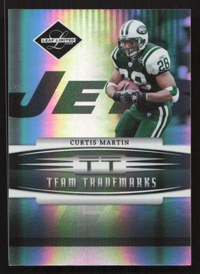 2006 Leaf Limited Curtis Martin Team Trademarks Holofoil #/50 #TT-28 Card