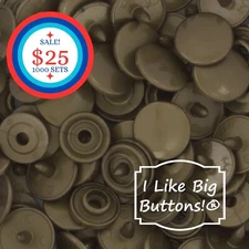 1000 Sets KAM Snaps: BRONZE-Size 16/T3-Plastic Snap Buttons DIY Sewing Crafts