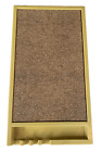 Vtg Rubbermaid Harvest Gold Cork Memo Board Key Holder Boho 18x10 Wall Hang