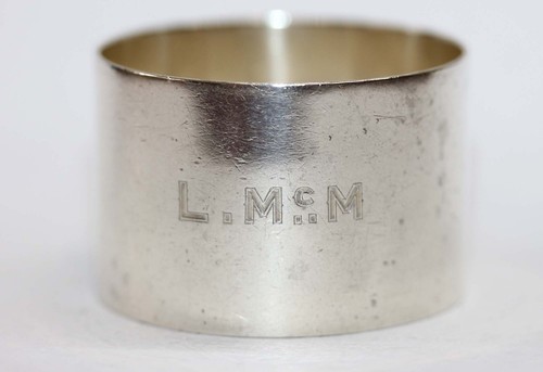 WIDE STURDY AUSTRALIAN STERLING SILVER NAPKIN RING 1930/40s 29.5 grams HEAVY - Picture 14 of 16