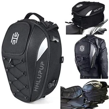 Motorcycle Tail Bag Seat Helmet - 38L Motorcycle Backpack Waterproof Luggage ...