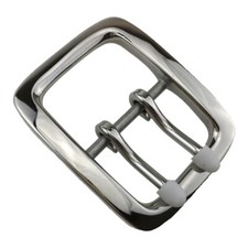 1pc Replacement 1-1/2" 4cm Solid Stainless Steel Double Prong Belt Buckle