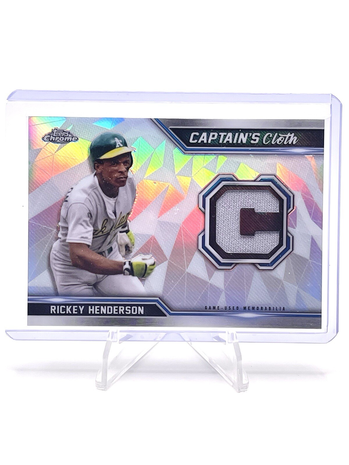 2021 Topps Chrome Rickey Henderson Captains Cloth Relic Refractor #CCR-RH