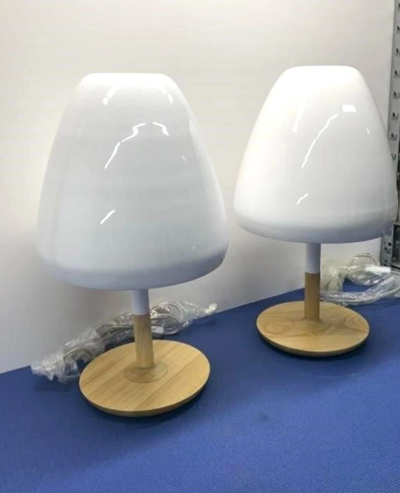 Lot Of 2 White Modern Alma Table Lamp The Aspen - Image 3 of 4