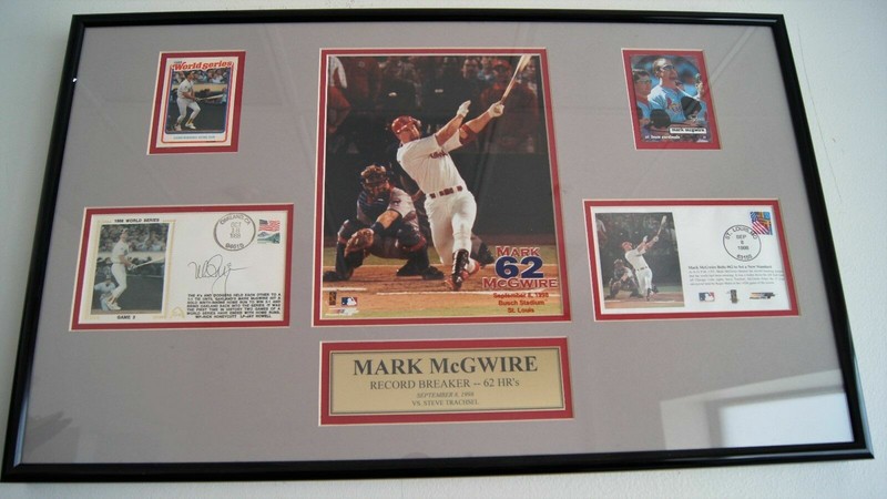 MARK MCGWIRE Record Breaker 62 HR Auto Signed FDC Framed PSA/DNA LOA 