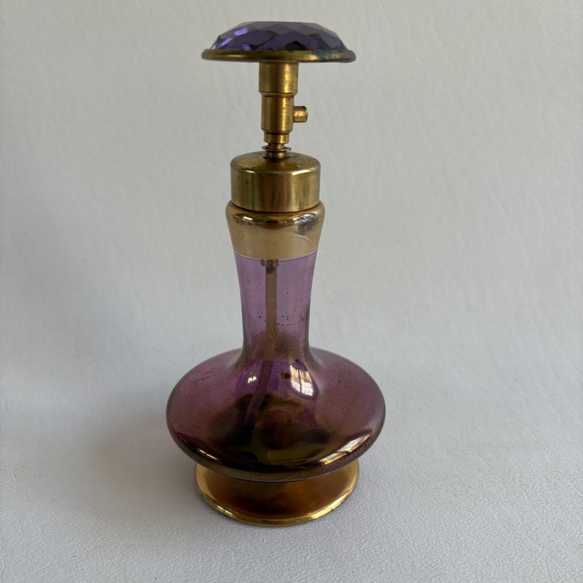 Vintage Purple Gold Perfume Bottle IRVING Irice Germany (Pump  Broken) - Main Image