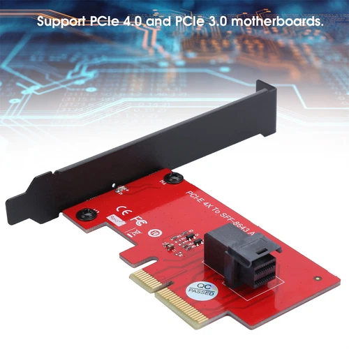 New SFF-8643 to PCI-E 4X Adapter Converter and SAS HD 36Pin Female Connector