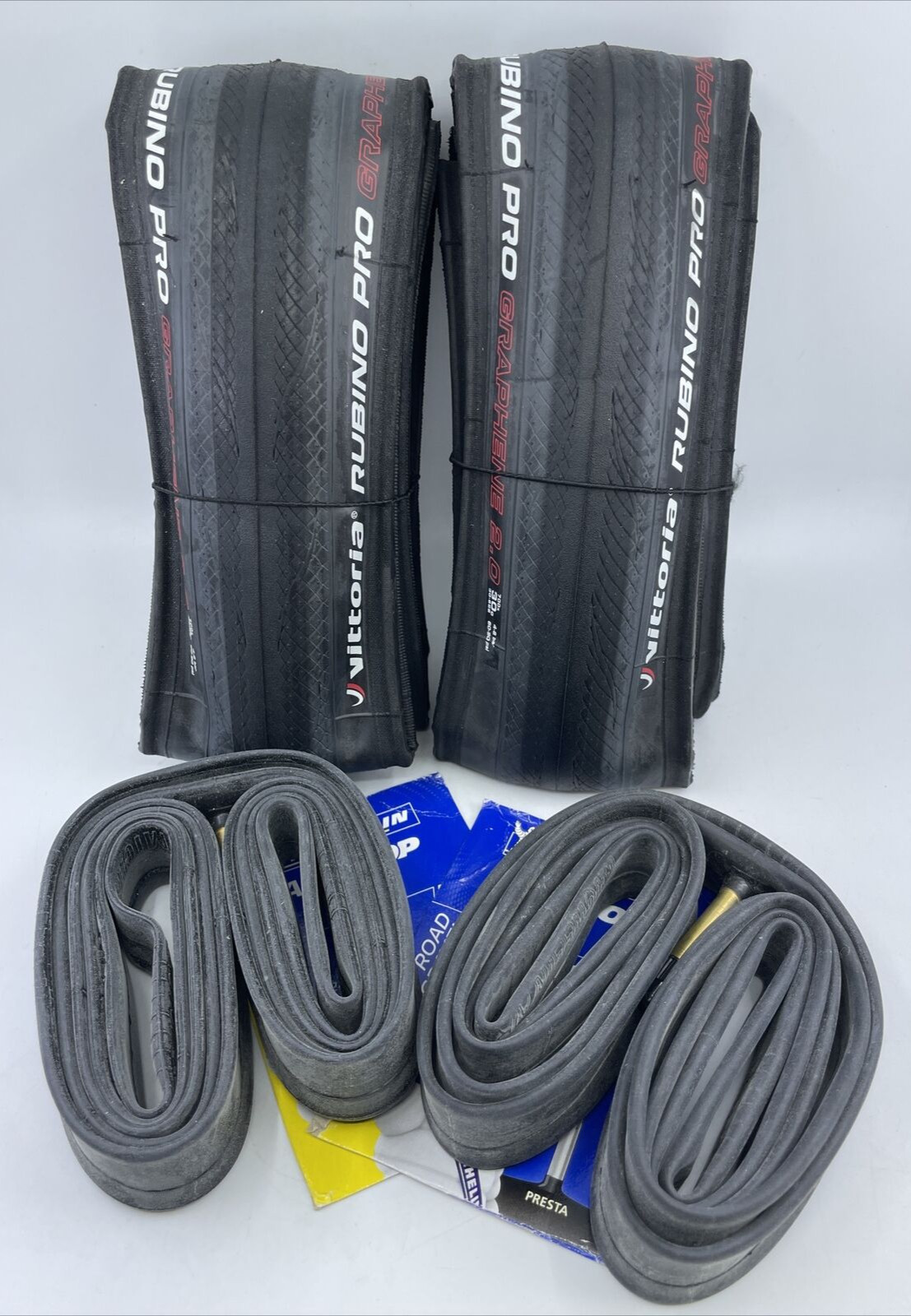 PAIR Vittoria Rubino PRO IV G2.0 700c 30mm Folding Black Clincher Tires & TUBES!