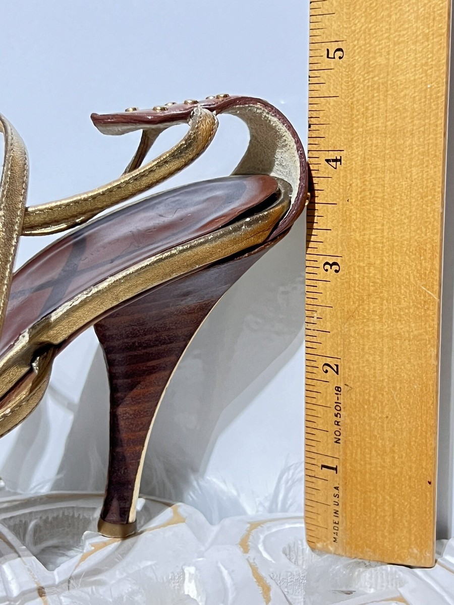 GIUSEPPE ZANOTTI 🌸 Brown & Gold Leather Studs Strappy GIUSEPPE ZANOTTI 🌸 Brown & Gold Leather Studs Strappy