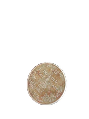 Messed Up Maryland Money (Quarter Dollar Coin) Manufactured The Year 2000 - 第 1/14 張圖片