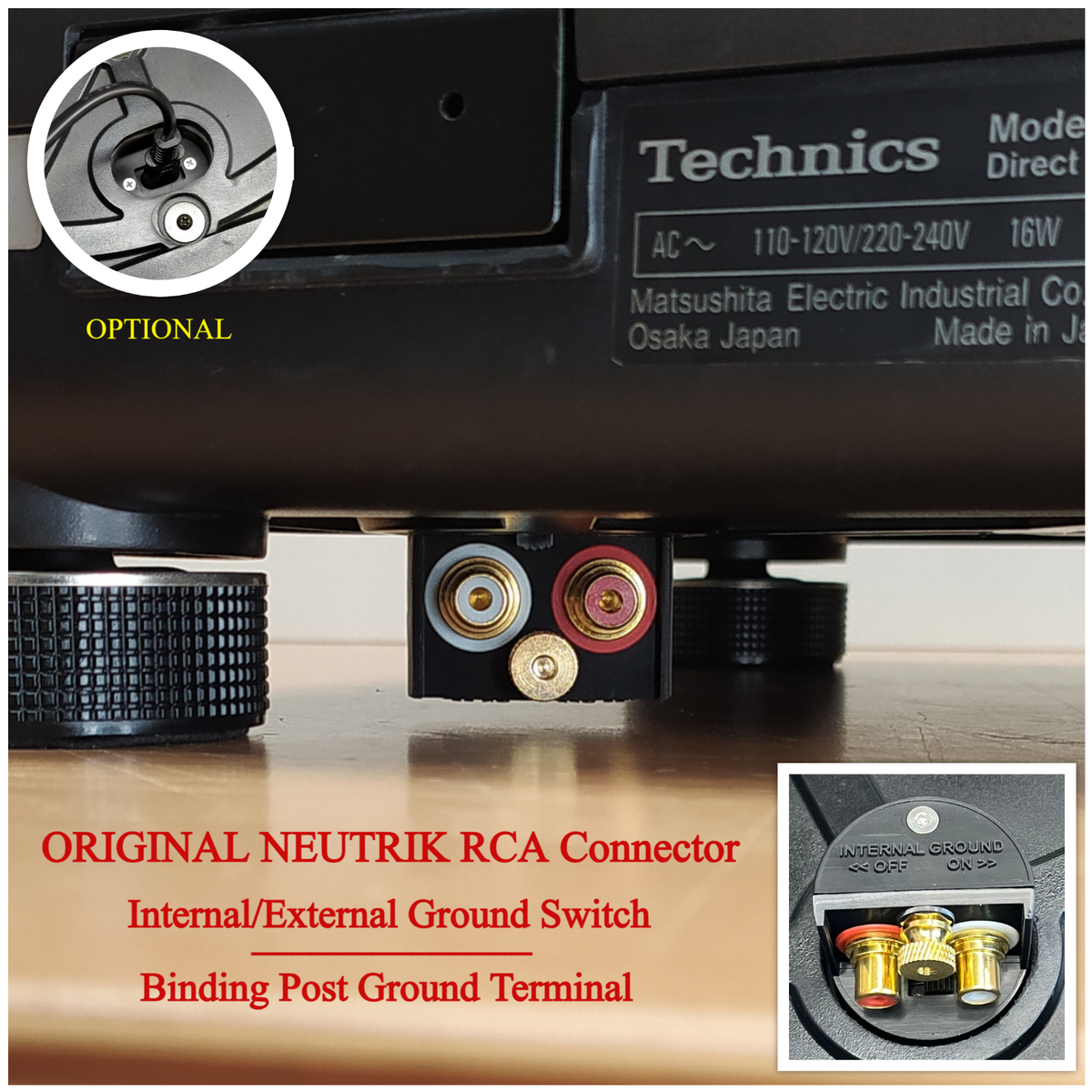 Technics SL-1200/1210 External RCA Kit with Internal/External