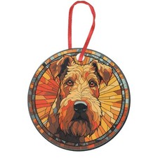 Airedale Design Holographic Dog Ornament