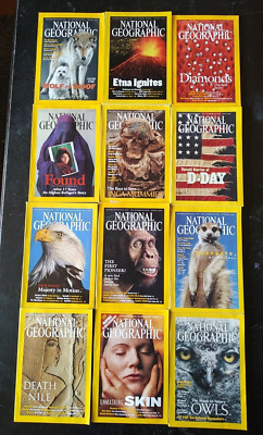 Lot 12 National Geographic Magazine FULL YEAR 2002 Famous Afghan Refugee Story