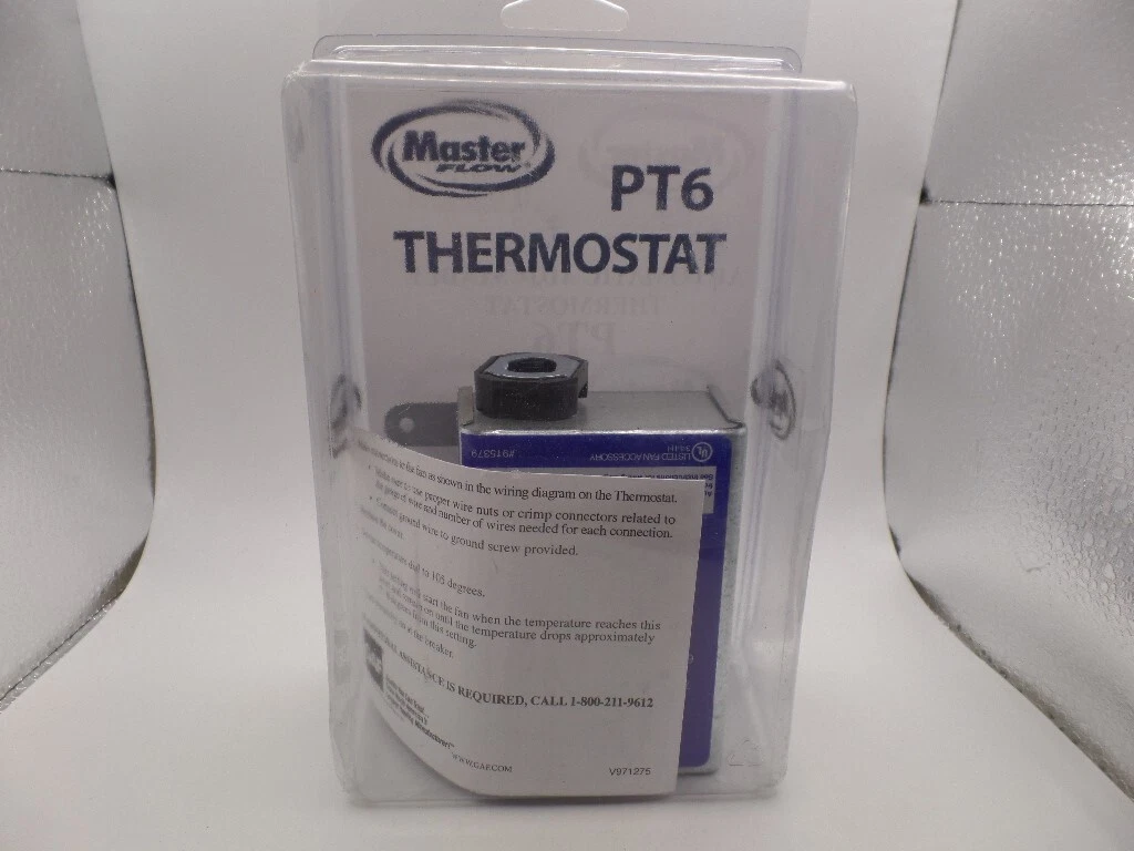 MASTER FLOW PT6 MANUALLY ADJUSTABLE THERMOSTAT FOR POWER VENT | eBay