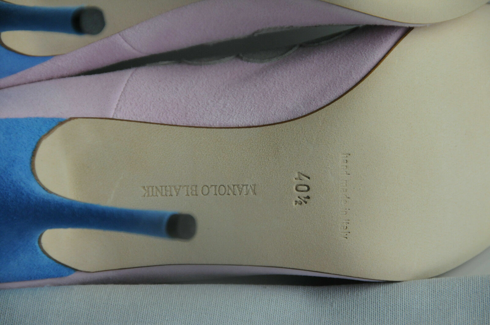 Escarpins Manolo Blahnik Kadiya - Neuf Avec Boîte - Daim Rose, Bleu, Beige - Tailles 40.5 à 42 - Pour Mariage