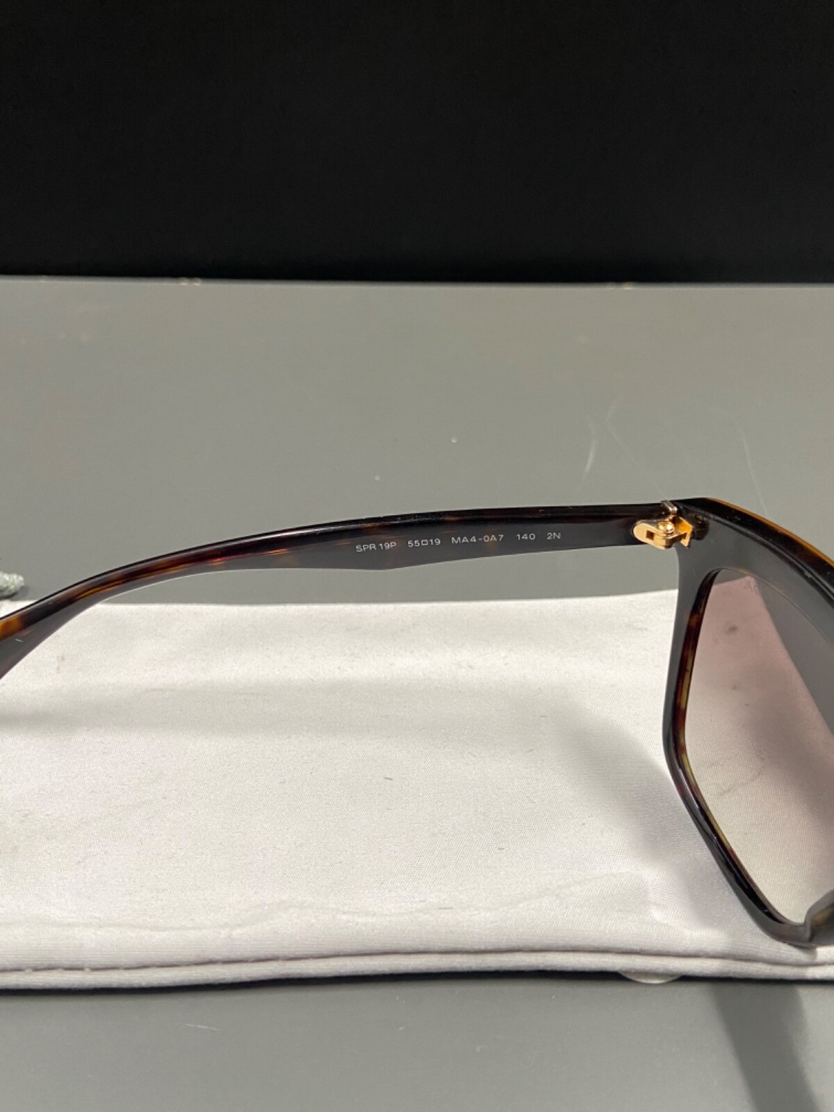 Prada SPR 19P MA4-0A7 55 Havana Black Tortoise Frames Authentic Sunglasses thumbnail 7