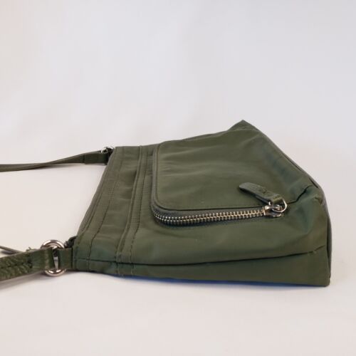 Borsa a tracolla piccola Nordstrom Hunter verde nylon pelle tasche zip - Foto 9 di 12
